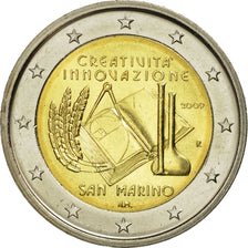 San Marino, 2 Euro, Innovation, 2009, MS(63), Bi-Metallic