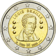 Belgique, 2 Euro, Louis Braille, 2009, SPL, Bi-Metallic