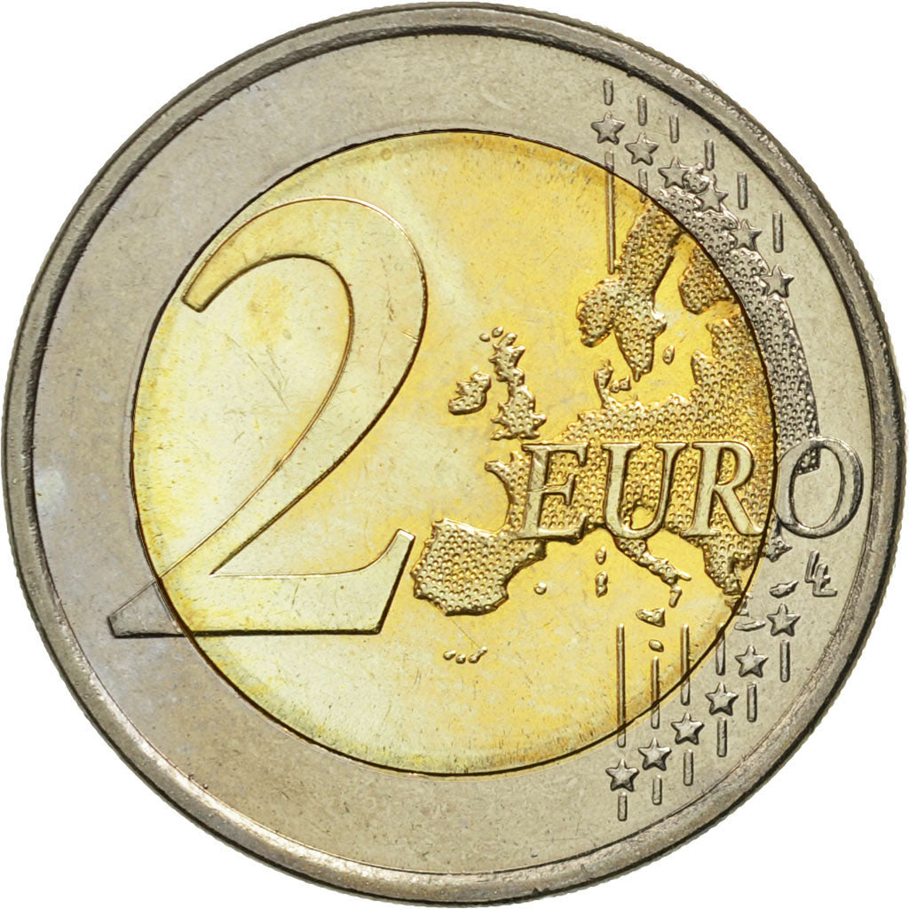 Finland, 2 Euro, 200 birthday, 2009, MS(63), Bi-Metallic