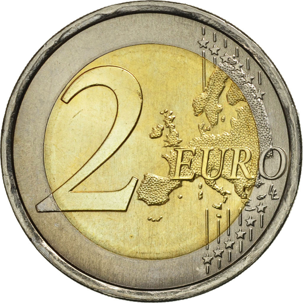 Portugal, 2 Euro, Jogos da lusofiona lisboa, 2009, MS(63), Bi-Metallic