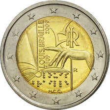 Italie, 2 Euro, Louis Braille, 2009, SPL, Bi-Metallic