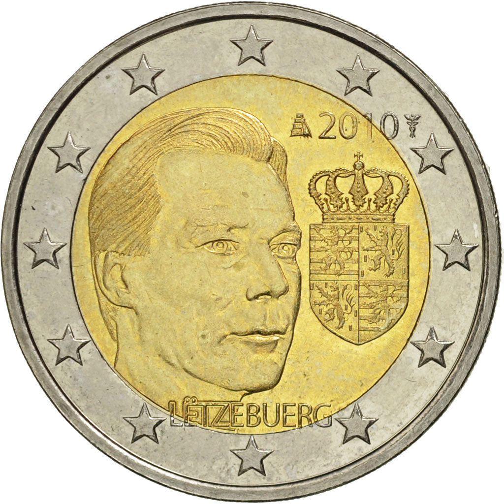Luxembourg, 2 Euro, Grand-Duc Henri, 2010, MS(63), Bi-Metallic