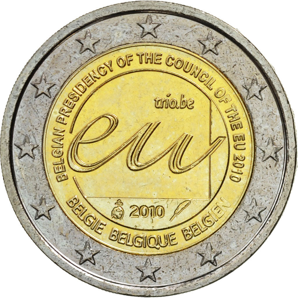 Belgio, 2 Euro, Presidency of the European Union, 2010, SPL, Bi-metallico
