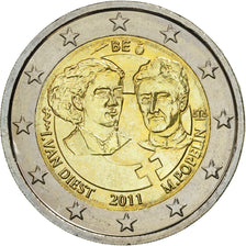 Bélgica, 2 Euro, I. Van Diest, M. Popelin, 2011, SC, Bimetálico