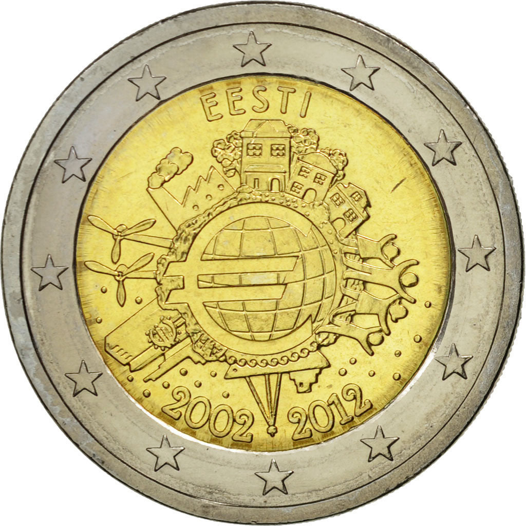 Estonia, 2 Euro, €uro 2002-2012, 2012, MS(63), Bi-Metallic