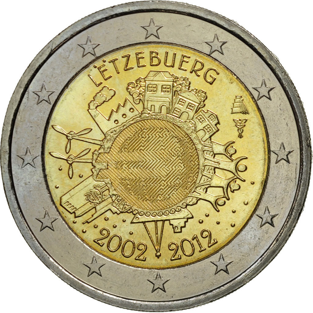 Luxembourg, 2 Euro, €uro 2002-2012, 2012, MS(63), Bi-Metallic