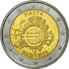 Malta, 2 Euro, €uro 2002-2012, 2012, MS(63), Bi-Metallic