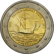 Portugal, 2 Euro, Fernao Mendes Pinto, 2011, UNZ, Bi-Metallic