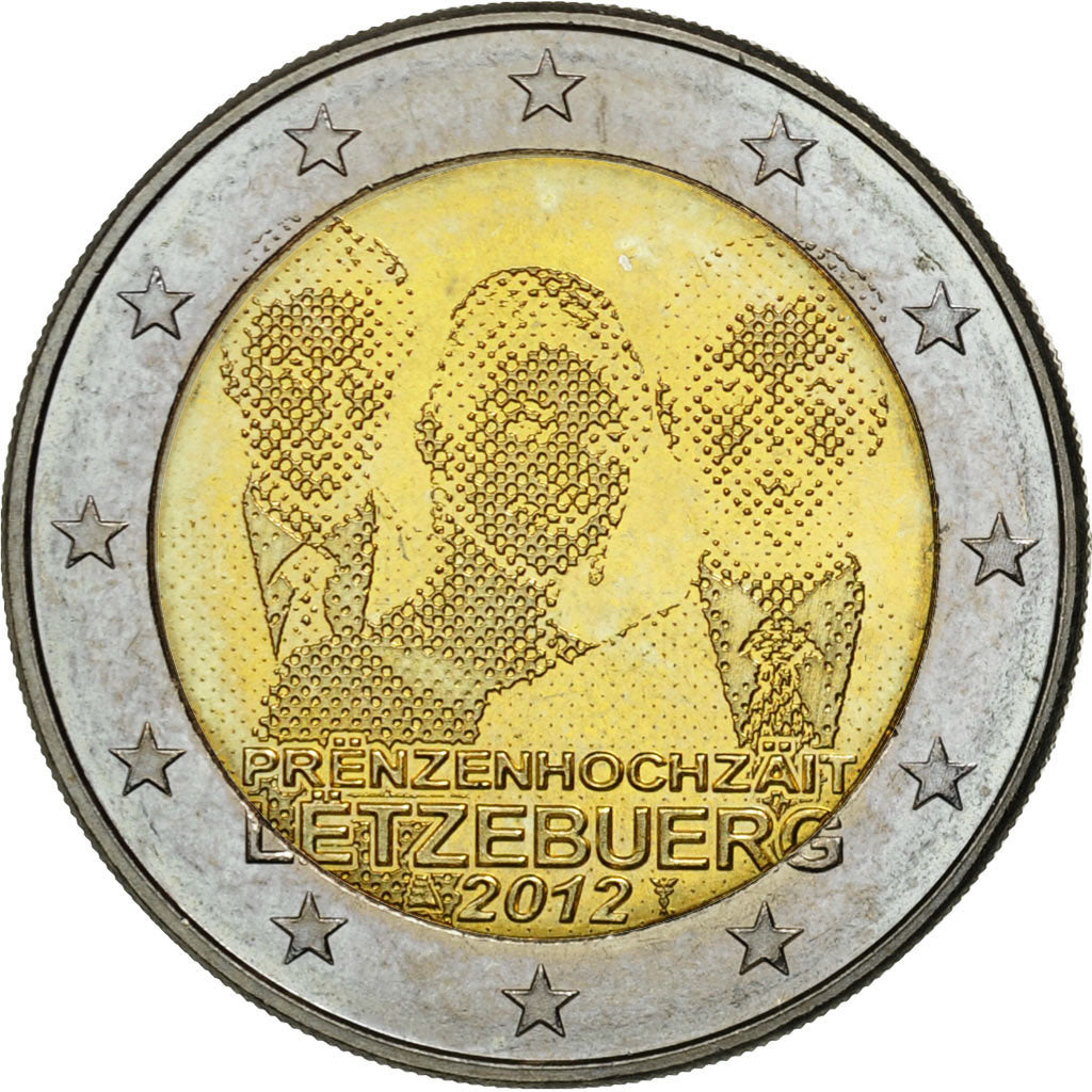 Luxembourg, 2 Euro, Grand Duc Guillaume, Comtesse Stéphanie de Lannoy, 2012
