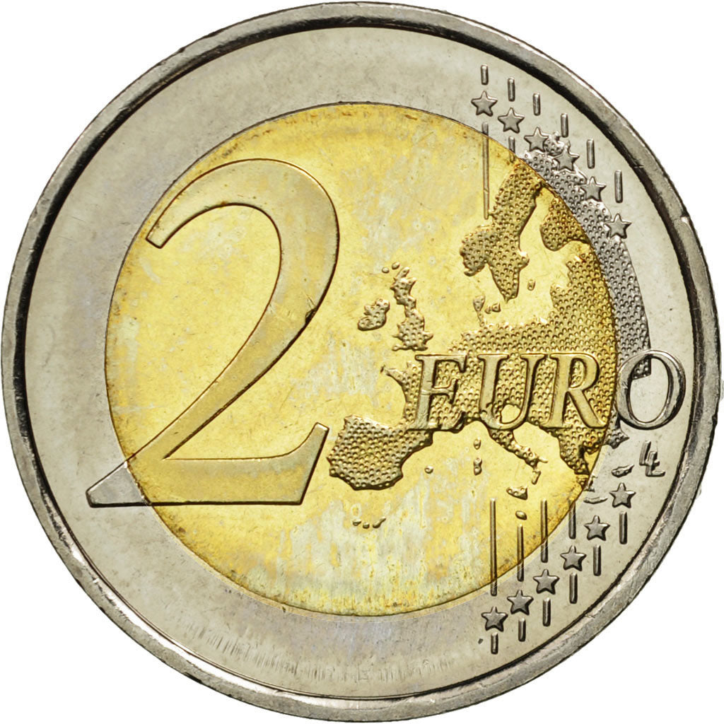 Hiszpania, 2 Euro, 2015, MS(63), Bimetaliczny