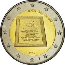 Malta, 2 Euro, Republic, 2015, MS(63), Bi-Metallic