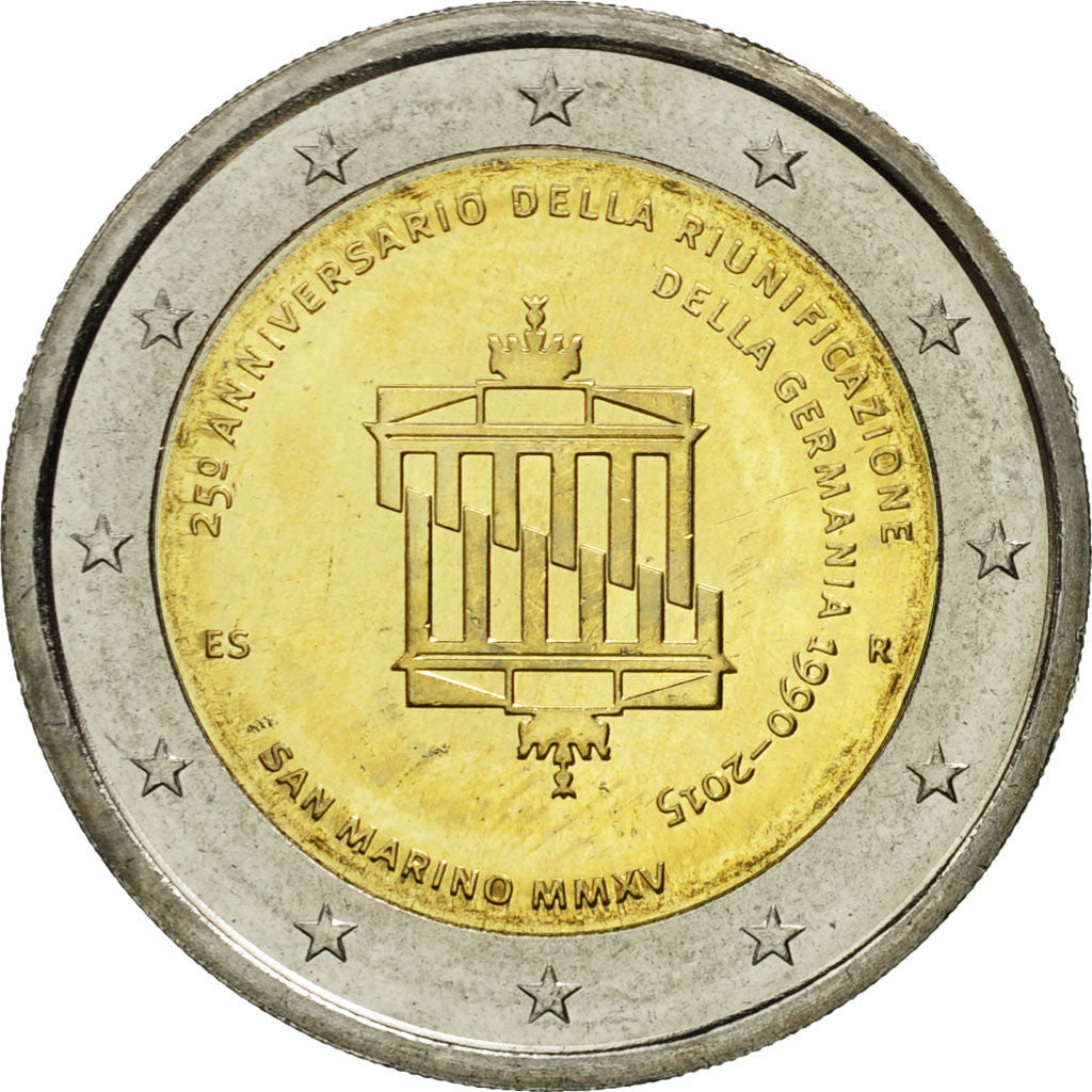 San Marino, 2 Euro, 25th anniversary, 2015, SC, Bimetálico