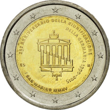 San Marino, 2 Euro, 25th anniversary, 2015, SC, Bimetálico