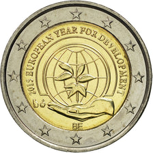 Belgium, 2 Euro, European Year for Development, 2015, MS(63), Bi-Metallic