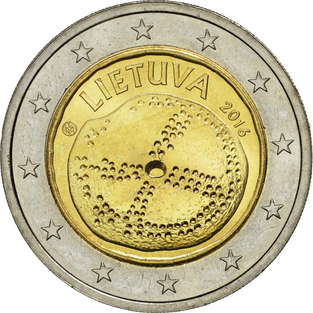 Lituania, 2 Euro, 2016, SC, Bimetálico