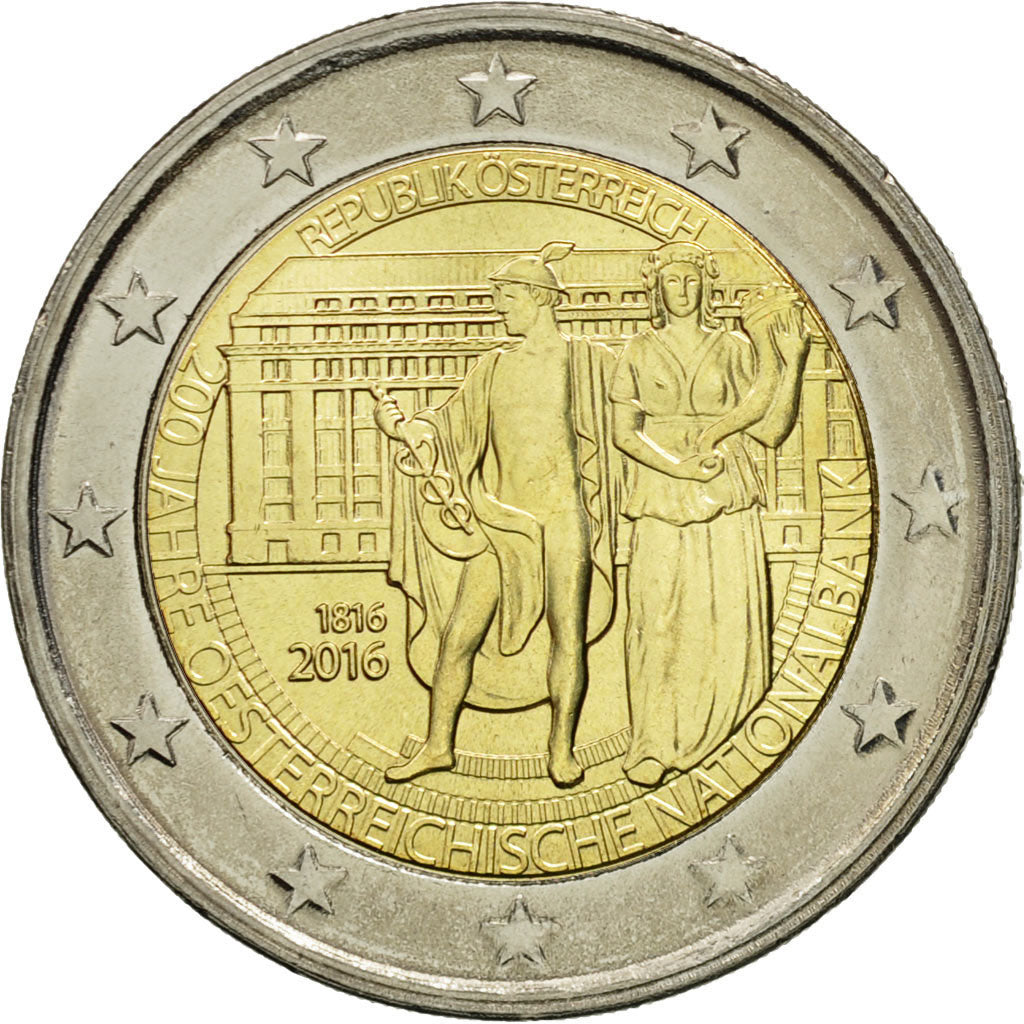 Österreich, 2 Euro, 2016, UNZ, Bi-Metallic