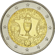 Moneta, Francja, 2 Euro, UEFA Euro 2016, 2016, MS(63), Bimetaliczny