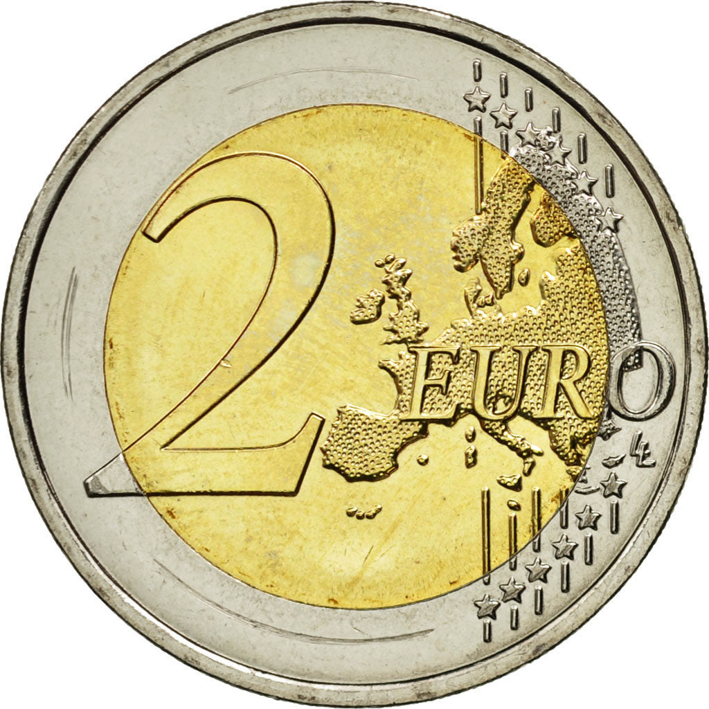 Coin, France, 2 Euro, UEFA Euro 2016, 2016, MS(63), Bi-Metallic