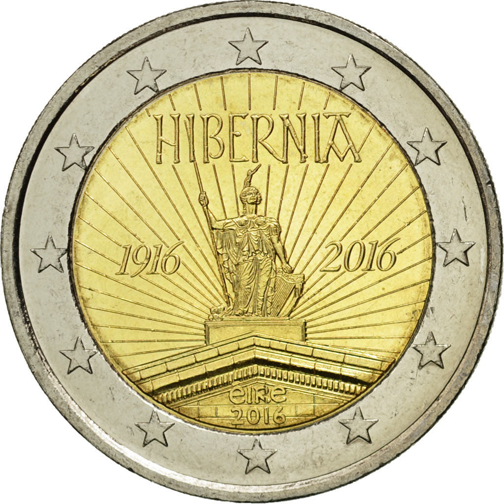 Irlanda, 2 Euro, Hibernia, 2016, SC, Bimetálico