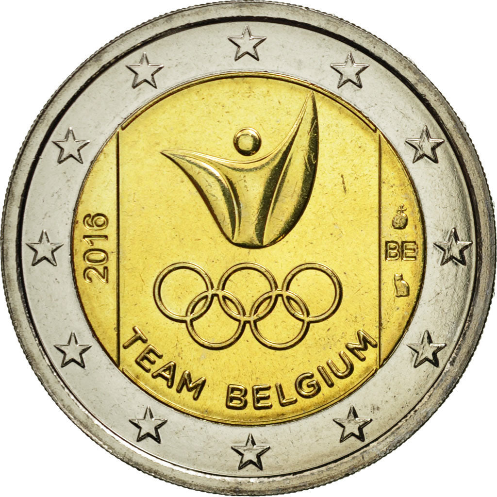 Belgium, 2 Euro, Team Belgium, 2016, MS(63), Bi-Metallic
