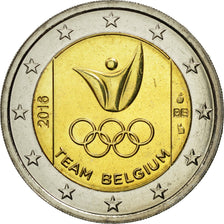 Belgium, 2 Euro, Team Belgium, 2016, MS(63), Bi-Metallic