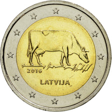 Letonia, 2 Euro, 2016, SC, Bimetálico