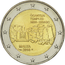Malta, 2 Euro, Ggantija Temples, 2016, UNZ, Bi-Metallic