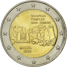 Malta, 2 Euro, Ggantija Temples, 2016, MS(63), Bi-Metallic