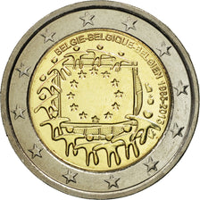 Belgium, 2 Euro, Flag, 2015, MS(63), Bi-Metallic