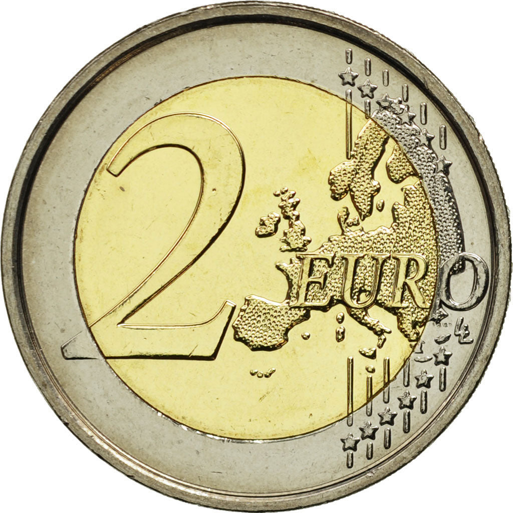 Belgium, 2 Euro, Flag, 2015, MS(63), Bi-Metallic