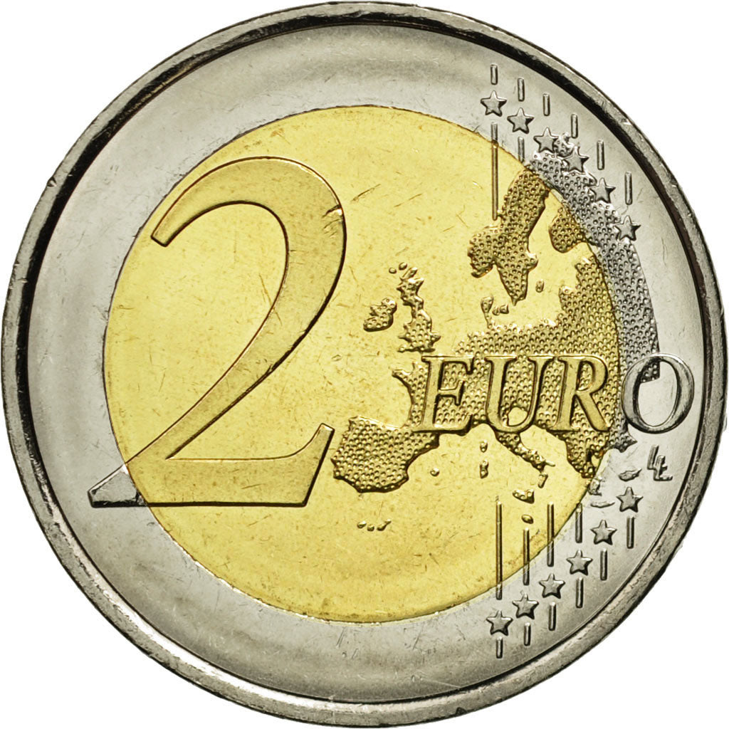 Spain, 2 Euro, Flag, 2015, MS(63), Bi-Metallic