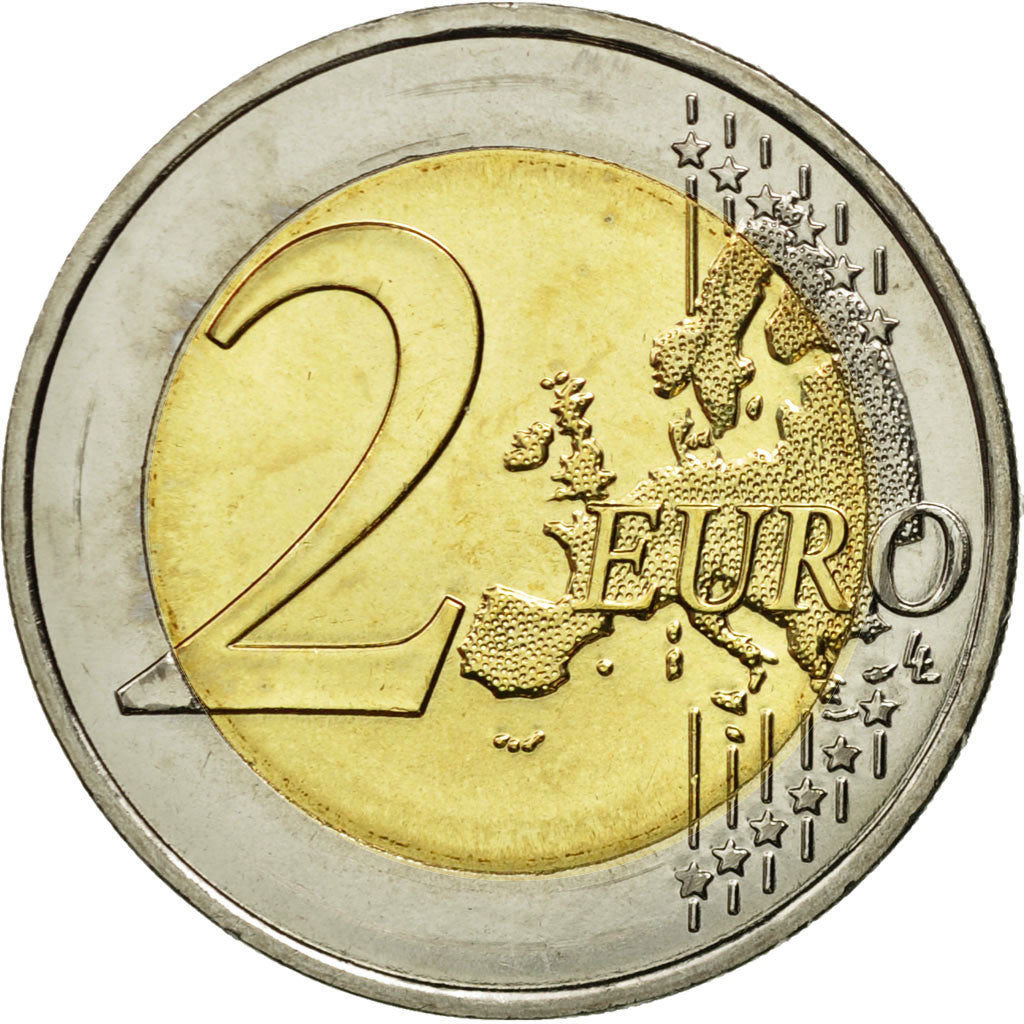Coin, France, 2 Euro, Flag, 2015, MS(63), Bi-Metallic