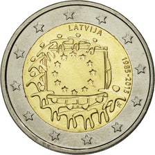 Latvia, 2 Euro, Flag, 2015, SPL, Bi-Metallic