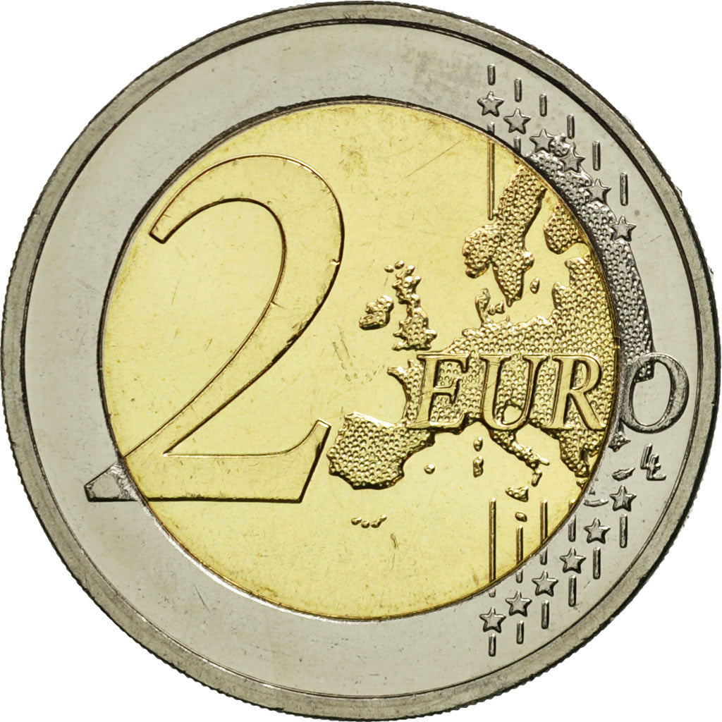 Latvia, 2 Euro, Flag, 2015, MS(63), Bi-Metallic