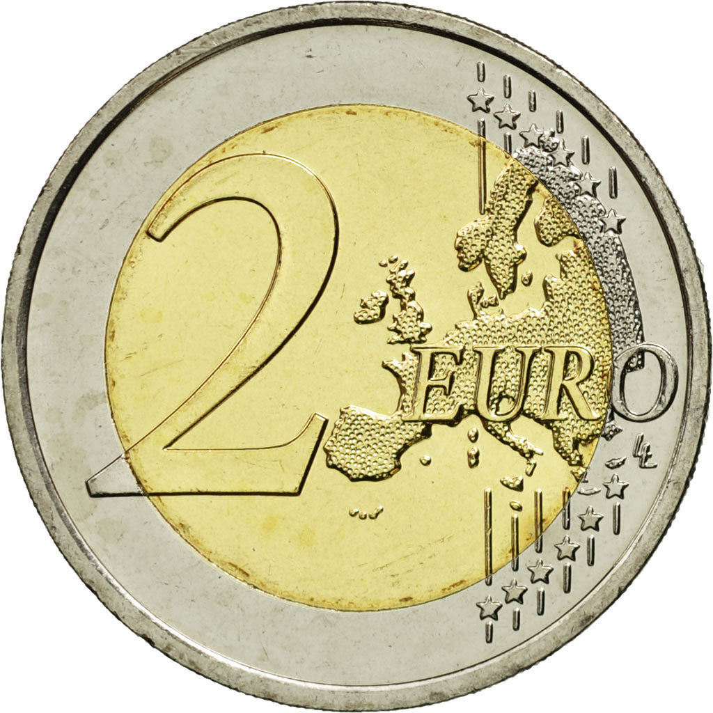 Słowacja, 2 Euro, Flag, 2015, MS(63), Bimetaliczny