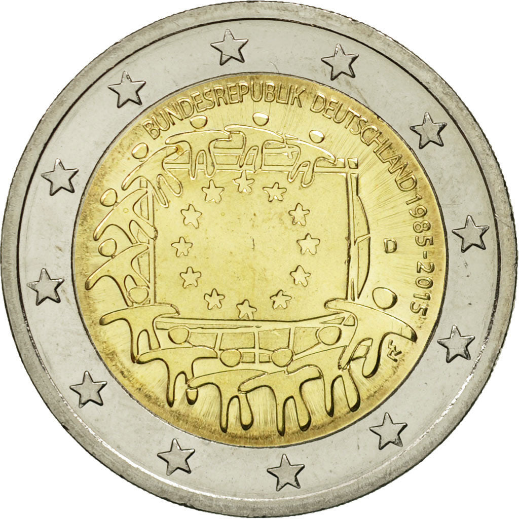 Deutschland, 2 Euro, Flag, 2015, UNZ, Bi-Metallic