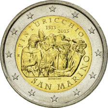 San Marino, 2 Euro, Pinturicchio, 2013, MS(63), Bi-Metallic