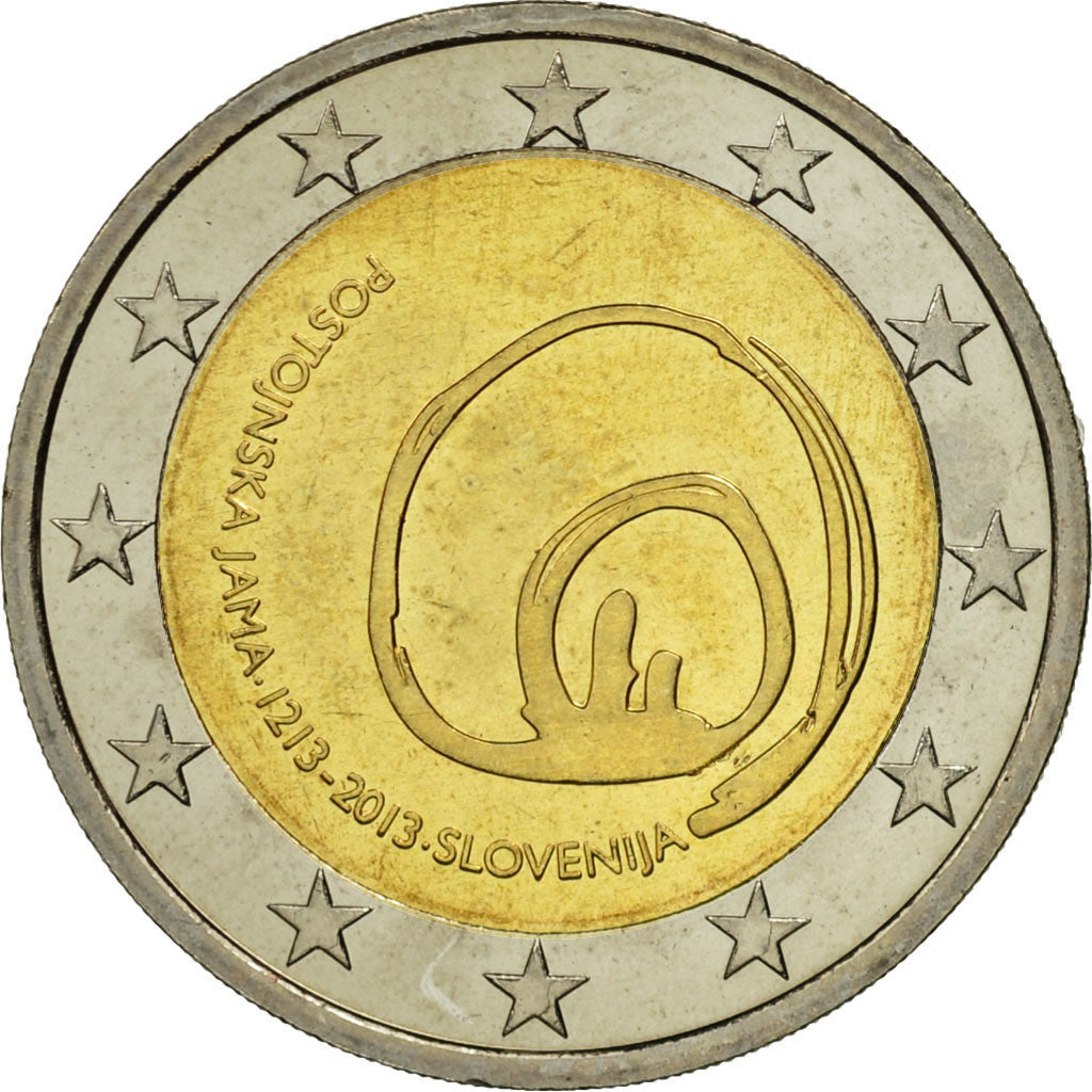 Słowenia, 2 Euro, Postojinska Jama, 2013, MS(63), Bimetaliczny