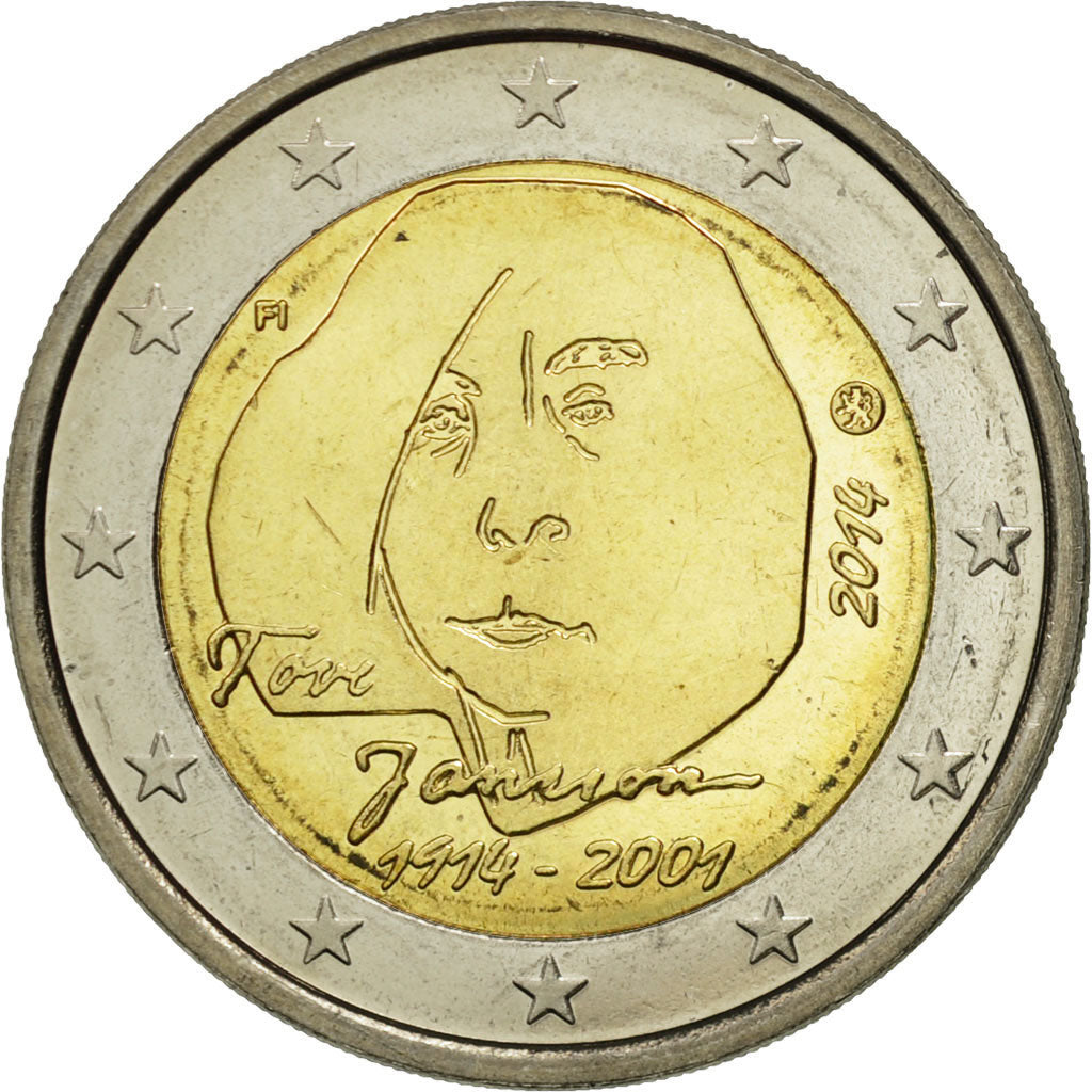 Finlandia, 2 Euro, 1914-2001, 2014, MS(63), Bimetaliczny
