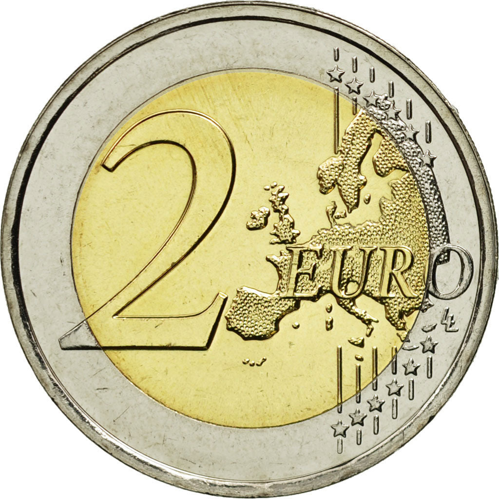 Malta, 2 Euro, 200 years, 2014, MS(63), Bi-Metallic