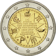 Greece, 2 Euro, Star, 2014, MS(63), Bi-Metallic