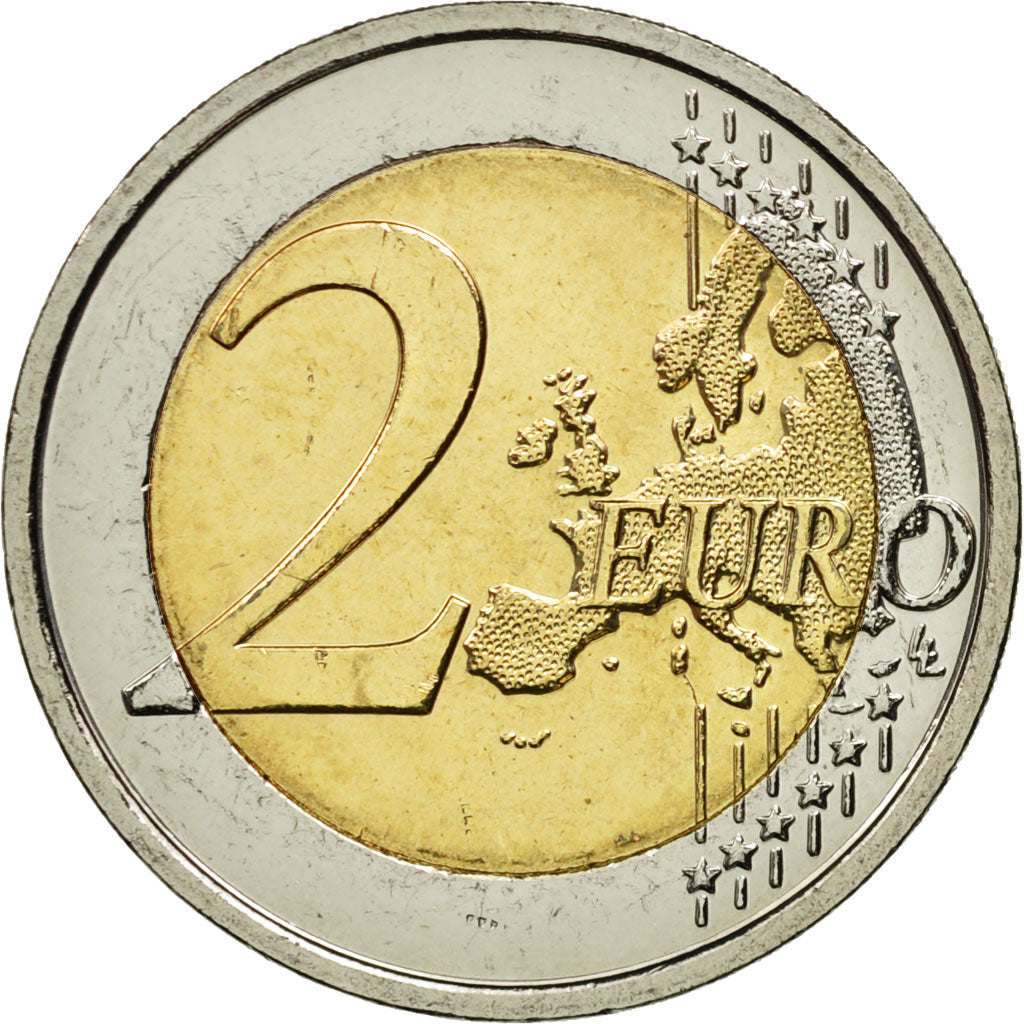 Belgium, 2 Euro, Croix Rouge, 2014, MS(63), Bi-Metallic