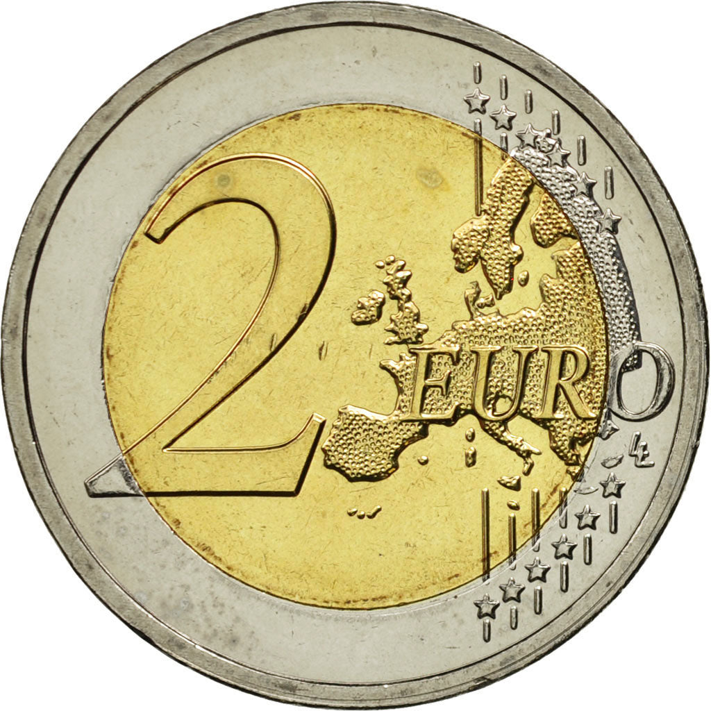 Luxembourg, 2 Euro, Accession trône Grand Duc Jean, 2014, MS(63), Bi-Metallic
