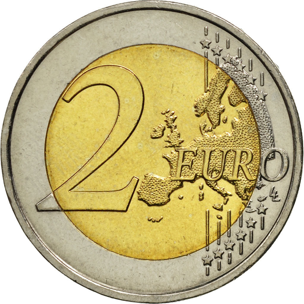 Coin, France, 2 Euro, Sida, 2014, MS(63), Bi-Metallic