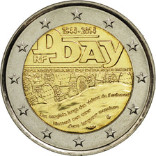 Coin, France, 2 Euro, D-Day, 2014, MS(63), Bi-Metallic