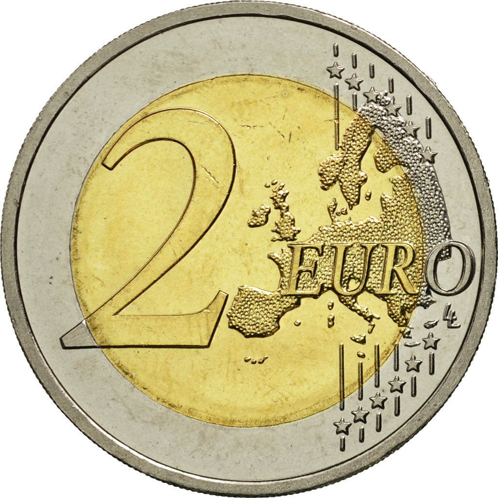 Latvia, 2 Euro, Portrait, 2014, UNZ, Bi-Metallic