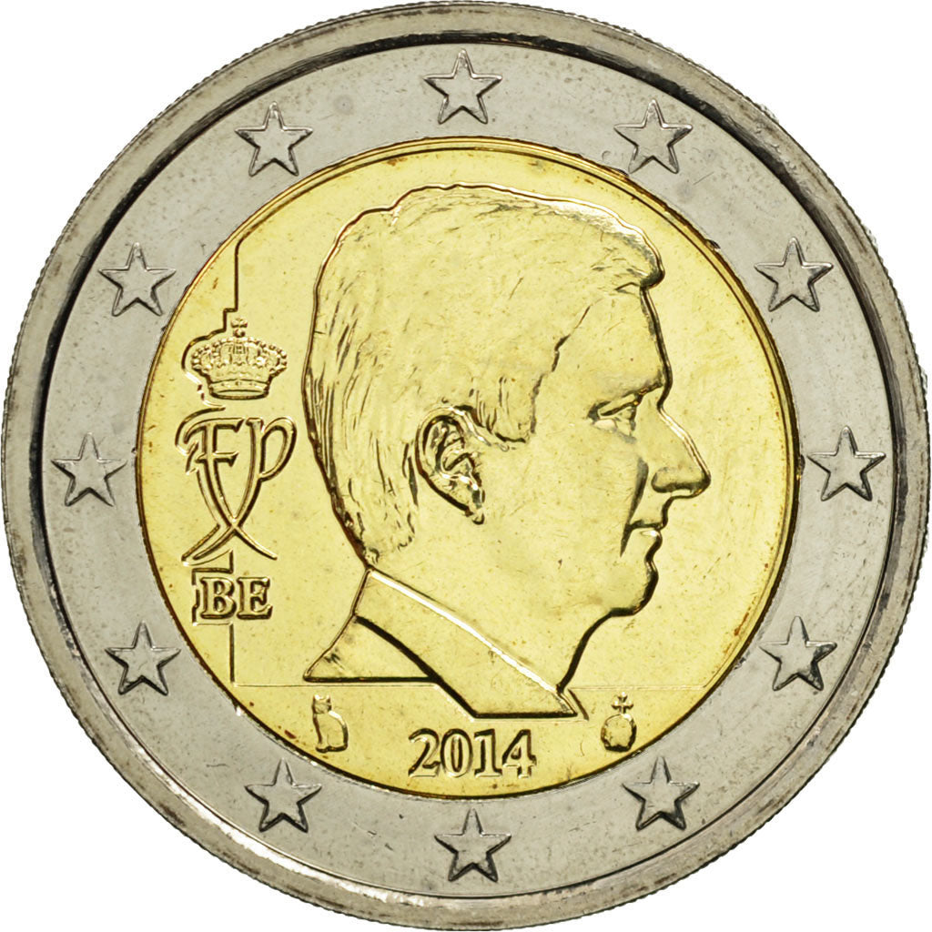 Belgium, 2 Euro, Portrait, 2014, MS(63), Bi-Metallic