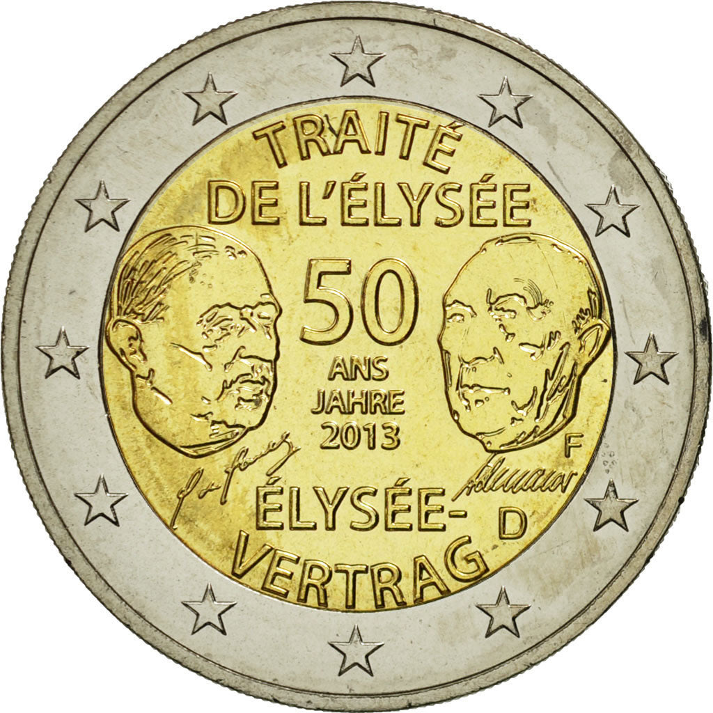 Allemagne, 2 Euro, Traité de l'Elysée, 2013, SPL, Bi-Metallic