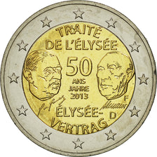 Allemagne, 2 Euro, Traité de l'Elysée, 2013, SPL, Bi-Metallic