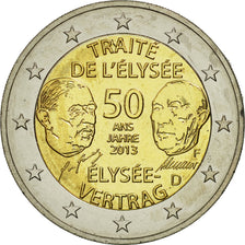 Germany, 2 Euro, Traité de l'Elysée, 2013, MS(63), Bi-Metallic